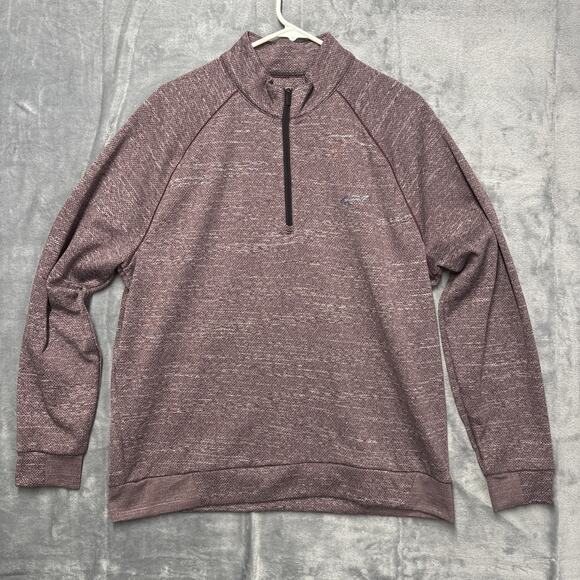 Greg Norman Golf Pullover Men’s Large 1/4 Quarter Zip Sweater Long Sleeve Maroon - Picture 1 of 7